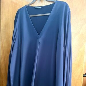 Navy V-Neck chiffon top xxl